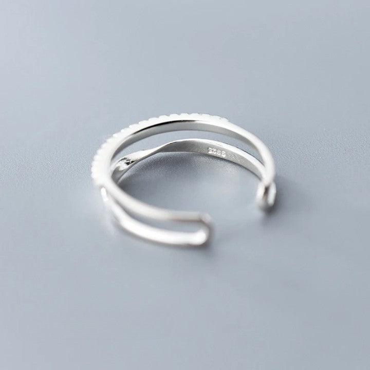 Charm in Sterling Silver Ring - Haluzzishop