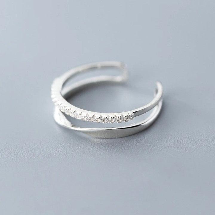 Charm in Sterling Silver Ring - Haluzzishop