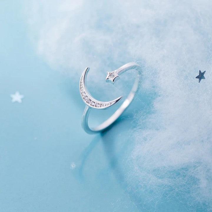 Lunar Glow Sterling Silver Ring - Haluzzishop