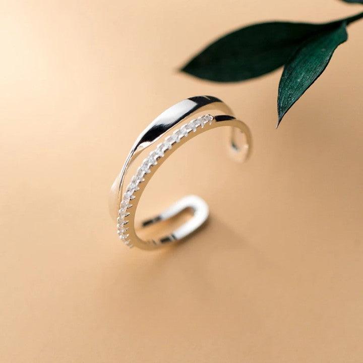 Charm in Sterling Silver Ring - Haluzzishop