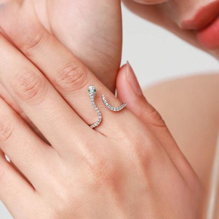 Sterling Silver Snake Ring - Haluzzishop