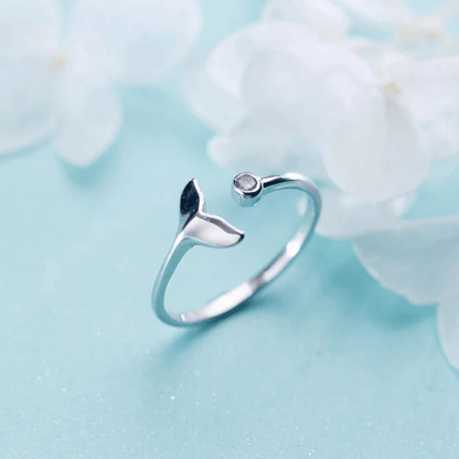 Mermaid Tail Ring Sterling Silver - Haluzzishop