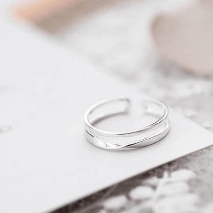 Double Circle Ring Sterling Silver - Haluzzishop