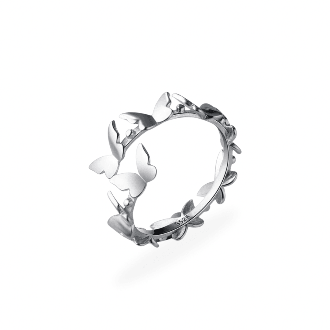 Graceful Sterling Butterfly Ring