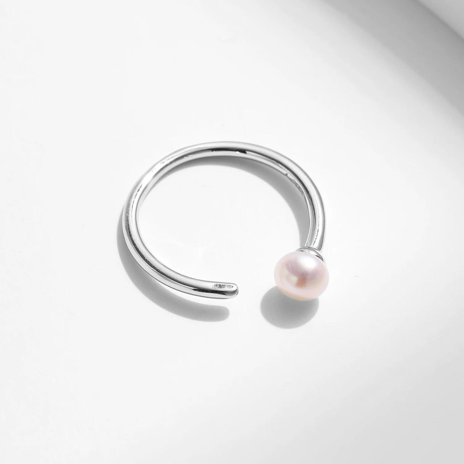 Seaside Pearl Ring in Sterling - Haluzzishop