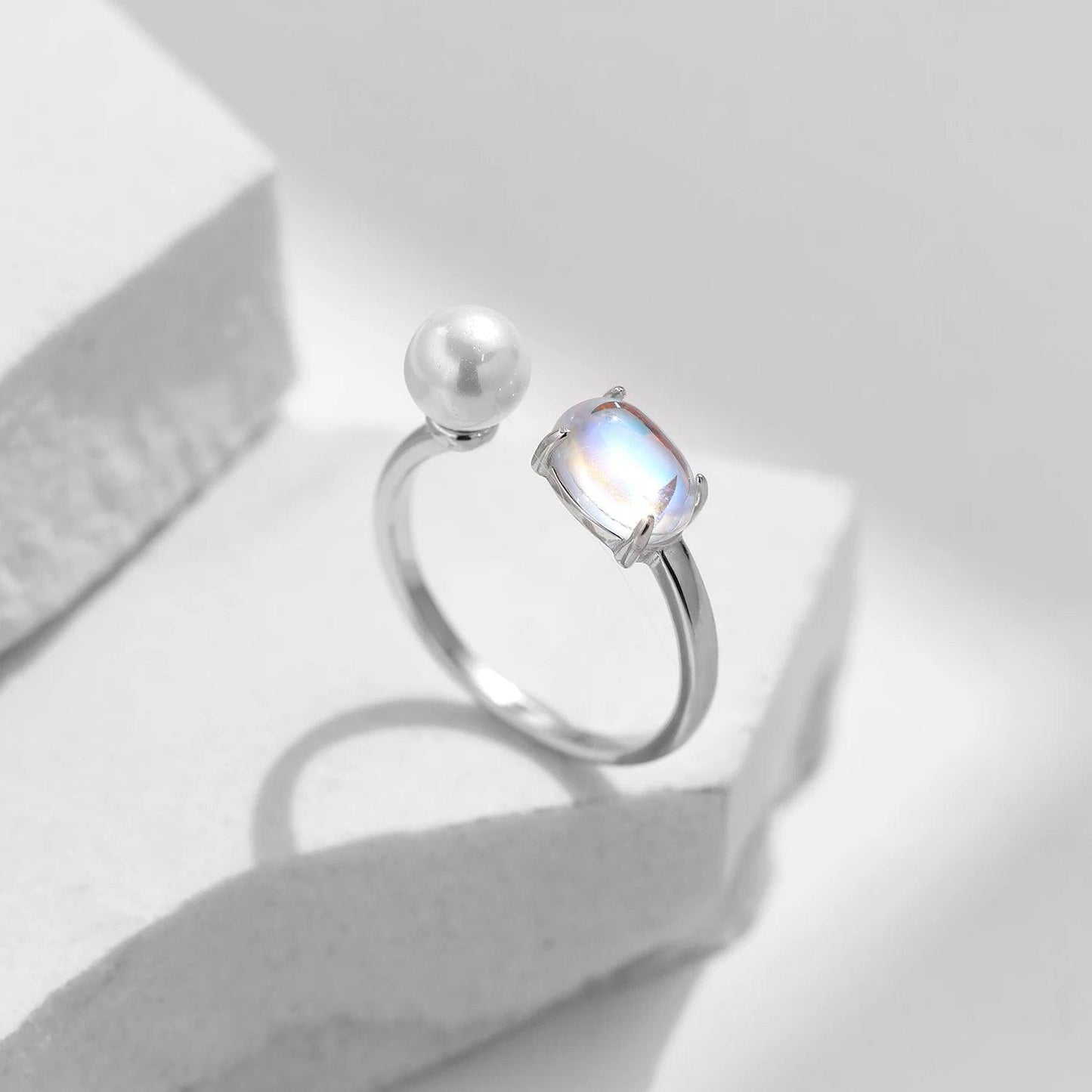 Moonstone Sterling Silver Ring - Haluzzishop