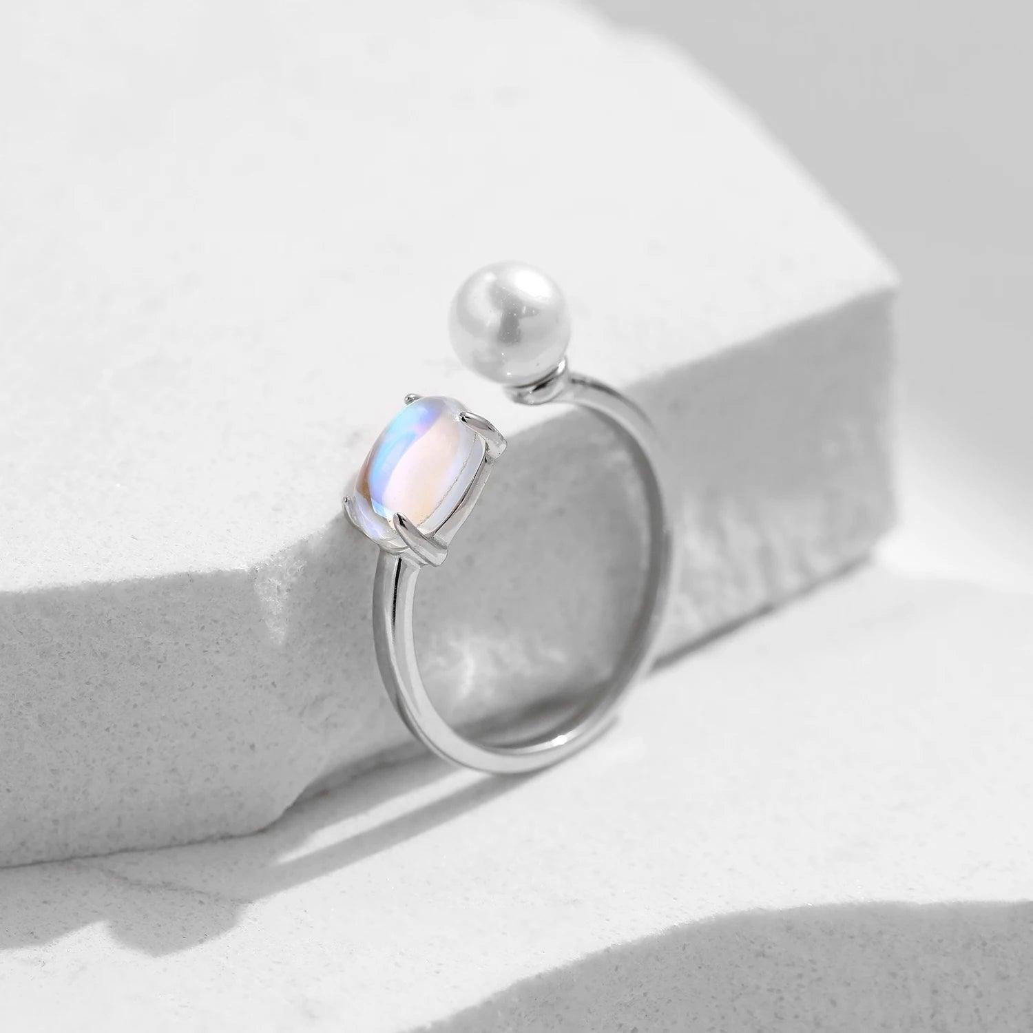 Moonstone Sterling Silver Ring - Haluzzishop