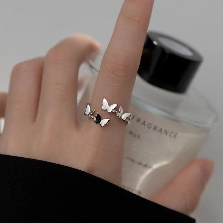 Graceful Sterling Butterfly Ring - Haluzzishop