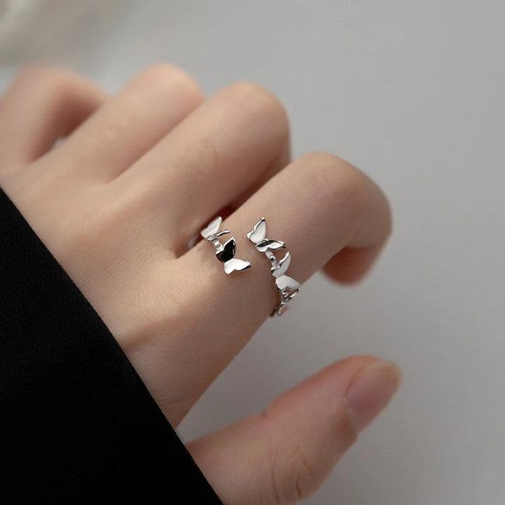 Graceful Sterling Butterfly Ring - Haluzzishop