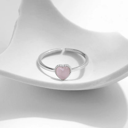 Opal Hearts Sterling Silver Ring - Haluzzishop