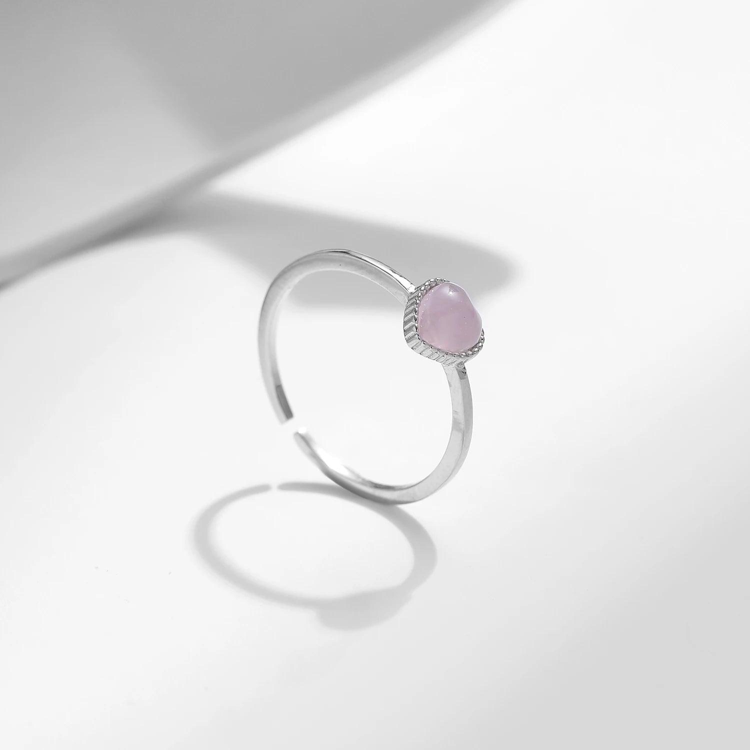 Opal Hearts Sterling Silver Ring - Haluzzishop