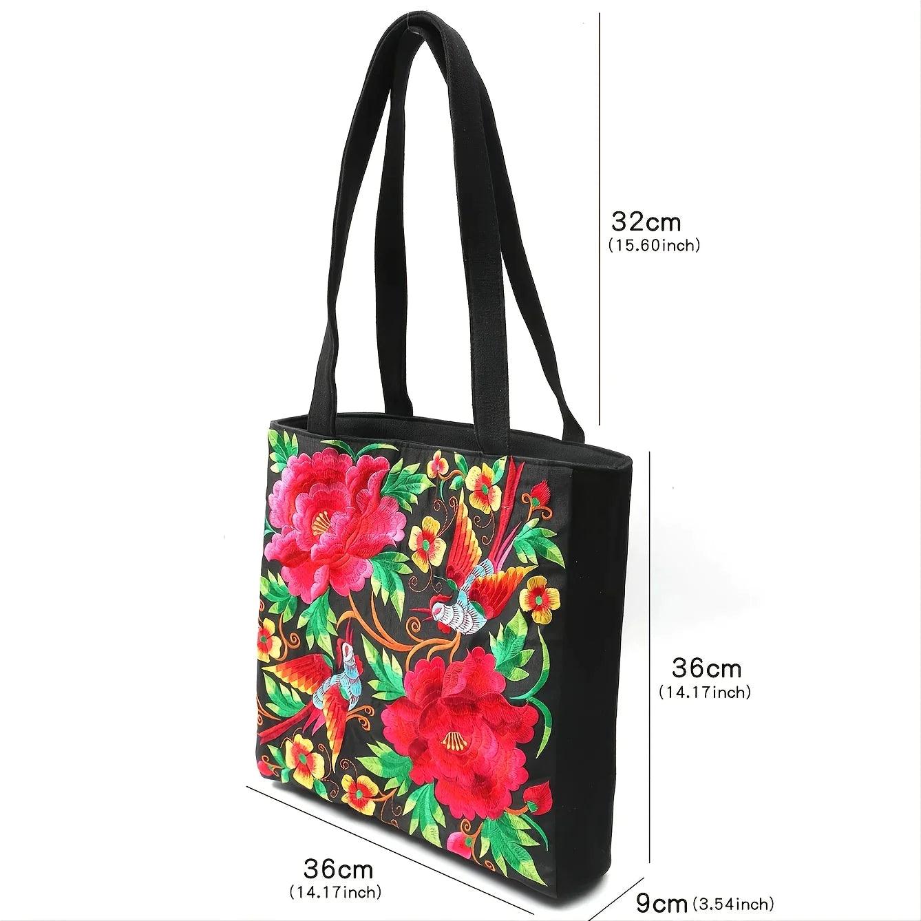 Floral Tote Handbag - Haluzzishop